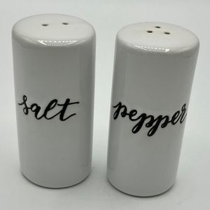 Threshold Stoneware Salt and Pepper Shakers 2-Piece Set Farmhouse - NO Stoppers